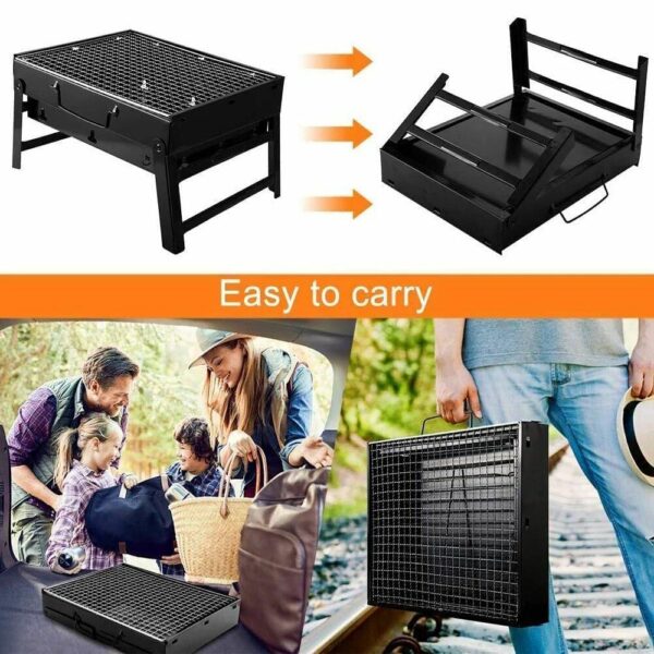 Compact and Versatile Portable Charcoal Grill - Ideal for Outdoor Cooking, Camping, and Picnics - Image 5