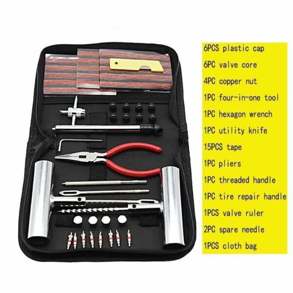 46-Piece Quick-Fix Car & Bike Tire Repair Kit - Image 2