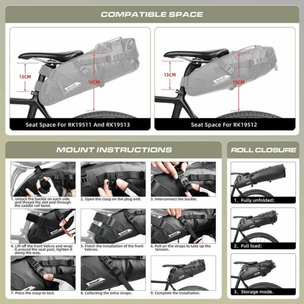 Waterproof Bike Saddle Bag - Image 6