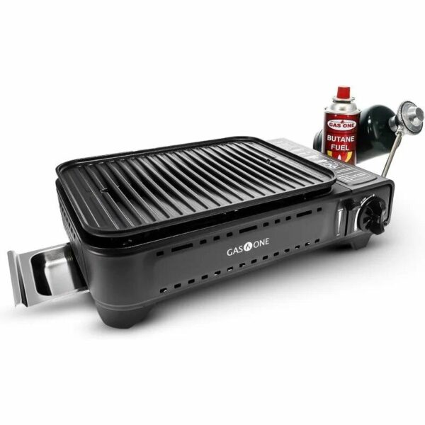 Dual Fuel Portable Camping Grill Gas Stove with Carrying Case - Image 2