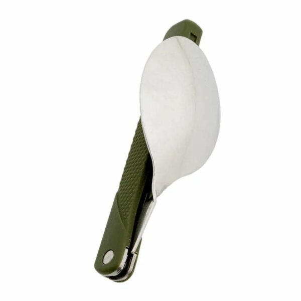 Stainless Steel Folding Cutlery Set with Canvas Bag - Ideal for Camping and Outdoor Adventures - Image 6