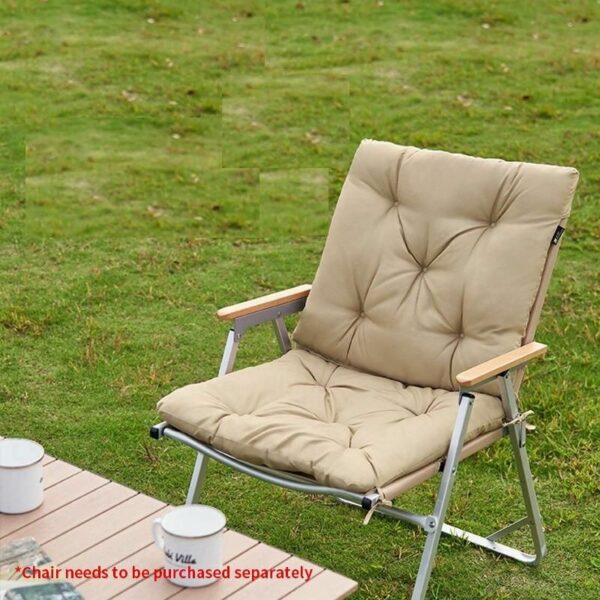 Deluxe Yellow Folding Chair Cushion for Camping & Outdoors - Image 2