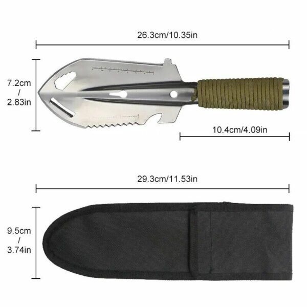 Compact 7-in-1 Multifunctional Survival Shovel for Camping, Hiking & Outdoor Adventures - Image 7