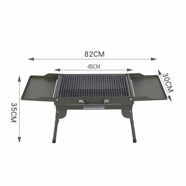 Large Portable Charcoal BBQ Grill - Foldable Outdoor Stove for Camping and Picnic, Ideal for 3-5 People - Image 5
