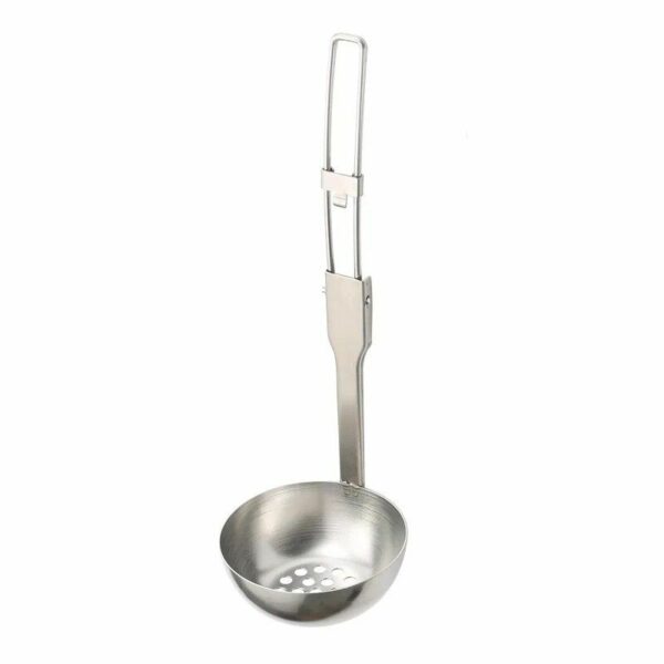 Compact Stainless Steel Folding Spatula for Outdoor Cooking and Camping - Image 5