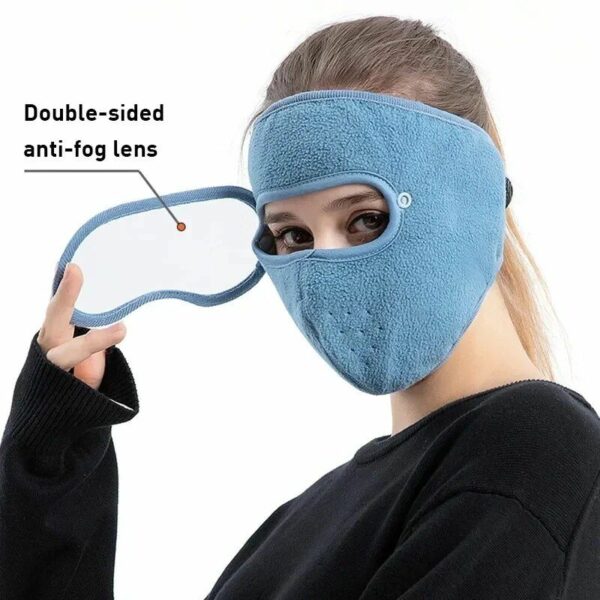 Windproof Winter Cycling Face Mask with Eye Protection and Breathable Fabric - Image 5