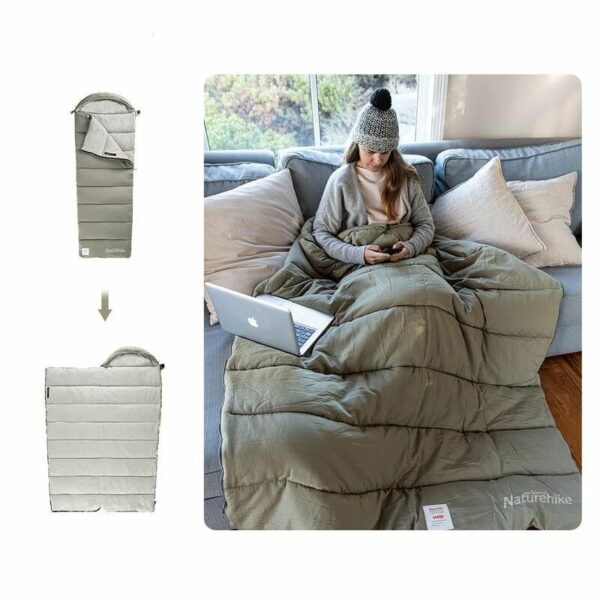 Lightweight & Warm Envelope Sleeping Bag for Spring & Autumn Camping - Image 3